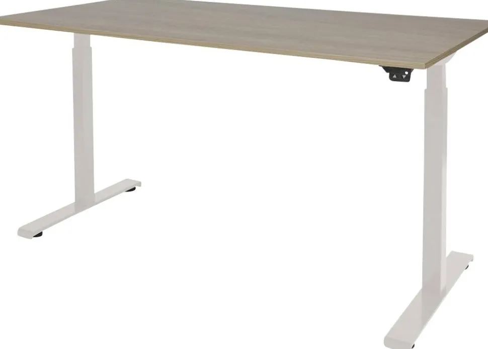 Schaffenburg Dextro Basic Zit-sta-bureau Rechthoekig Eiken T-Voet 1.200 (B) x 800 (D) x 705 (H) mm Melamine