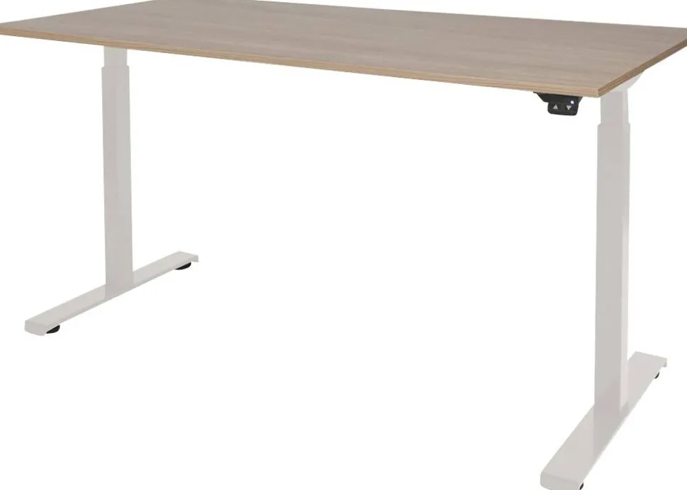 Schaffenburg Dextro Basic Zit-sta-bureau Rechthoekig Kersen T-Voet 1.800 (B) x 900 (D) x 705 (H) mm Melamine