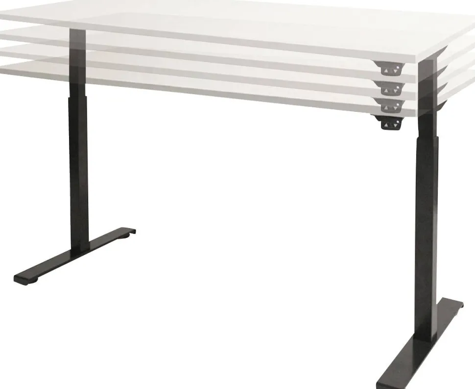 Schaffenburg Dextro Basic Zit-sta-bureau Rechthoekig Eiken T-Voet 1.400 (B) x 800 (D) x 705 (H) mm Melamine