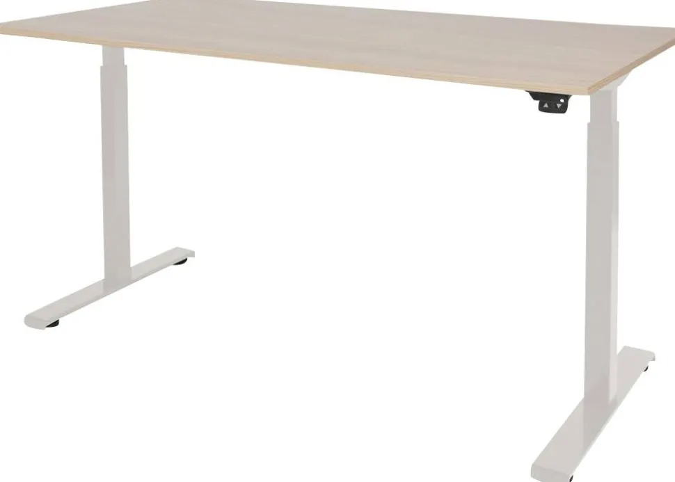 Schaffenburg Dextro Basic Zit-sta-bureau Rechthoekig Eiken T-Voet 1.200 (B) x 800 (D) x 705 (H) mm Melamine