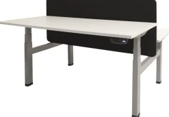 Schaffenburg Dextro Plus Duo Zit-sta-bureau Rechthoekig H-Frame 1.400 (B) x 800 (D) x 645 (H) mm Melamine