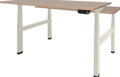 Schaffenburg Dextro Plus Duo Zit-sta-bureau Rechthoekig Kersen H-Frame 1.800 (B) x 800 (D) x 645 (H) mm Melamine