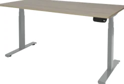 Schaffenburg Dextro Plus Zit-sta-bureau Rechthoekig Eiken T-Voet 1.800 (B) x 800 (D) x 645 (H) mm Melamine