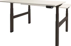 Schaffenburg Dextro Plus Duo Zit-sta-bureau Rechthoekig H-Frame 1.600 (B) x 800 (D) x 645 (H) mm Melamine