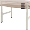 Schaffenburg Dextro Plus Duo Zit-sta-bureau Rechthoekig H-Frame 1.400 (B) x 800 (D) x 645 (H) mm Melamine