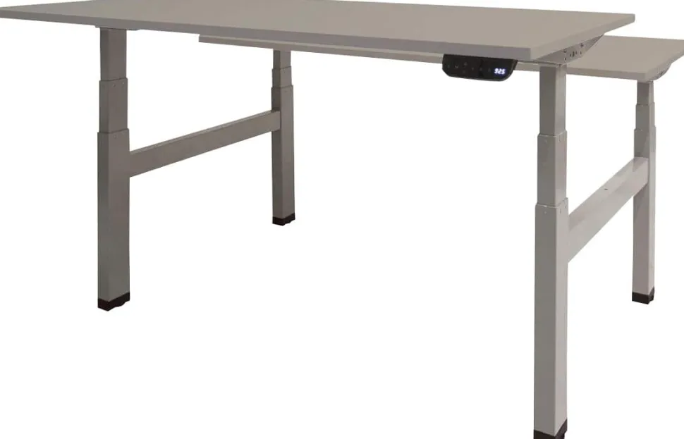 Schaffenburg Dextro Plus Duo Zit-sta-bureau Rechthoekig H-Frame 1.400 (B) x 800 (D) x 645 (H) mm Melamine