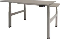 Schaffenburg Dextro Plus Duo Zit-sta-bureau Rechthoekig H-Frame 1.200 (B) x 800 (D) x 645 (H) mm Melamine