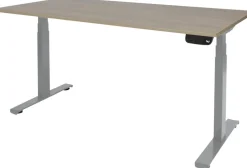 Schaffenburg Dextro Plus Zit-sta-bureau Rechthoekig Eiken T-Voet 1.200 (B) x 800 (D) x 645 (H) mm Melamine