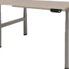Schaffenburg Dextro Plus Duo Zit-sta-bureau Rechthoekig Eiken H-Frame 1.400 (B) x 800 (D) x 645 (H) mm Melamine