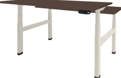 Schaffenburg Dextro Plus Duo Zit-sta-bureau Rechthoekig Eiken H-Frame 1.800 (B) x 800 (D) x 645 (H) mm Melamine
