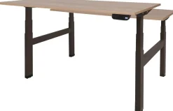 Schaffenburg Dextro Plus Duo Zit-sta-bureau Rechthoekig Kersen H-Frame 1.800 (B) x 800 (D) x 645 (H) mm Melamine
