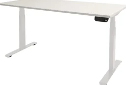 Schaffenburg Dextro Plus Zit-sta-bureau Rechthoekig T-Voet 1.400 (B) x 800 (D) x 645 (H) mm Gemelamineerde spaanplaat