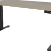 Schaffenburg Dextro Plus Zit-sta-bureau Rechthoekig Eiken T-Voet 1.800 (B) x 800 (D) x 645 (H) mm Melamine