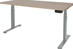 Schaffenburg Dextro Plus Zit-sta-bureau Rechthoekig Kersen T-Voet 1.800 (B) x 900 (D) x 645 (H) mm Melamine