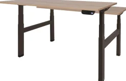 Schaffenburg Dextro Plus Zit-sta-bureau Rechthoekig Kersen T-Voet 1.800 (B) x 800 (D) x 645 (H) mm Melamine