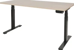 Schaffenburg Dextro Plus Zit-sta-bureau Rechthoekig Eiken T-Voet 1.200 (B) x 800 (D) x 645 (H) mm Melamine