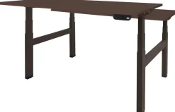 Schaffenburg Dextro Plus Duo Zit-sta-bureau Rechthoekig Eiken H-Frame 1.400 (B) x 800 (D) x 645 (H) mm Melamine