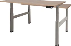 Schaffenburg Dextro Plus Duo Zit-sta-bureau Rechthoekig Kersen H-Frame 1.800 (B) x 800 (D) x 645 (H) mm Melamine