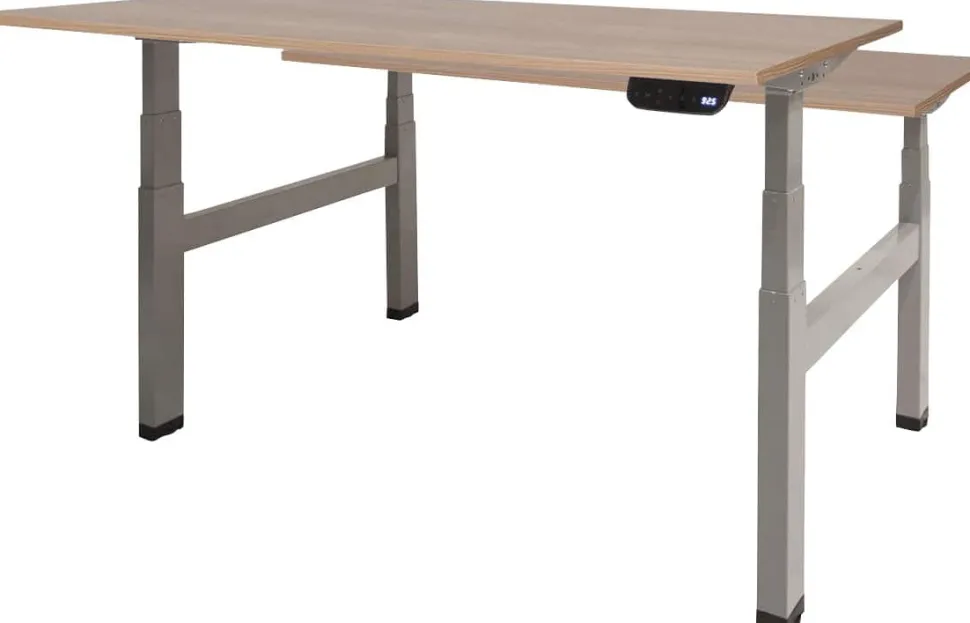 Schaffenburg Dextro Plus Duo Zit-sta-bureau Rechthoekig Kersen H-Frame 1.800 (B) x 800 (D) x 645 (H) mm Melamine