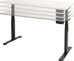 Schaffenburg Dextro Plus Zit-sta-bureau Rechthoekig Eiken T-Voet 1.600 (B) x 800 (D) x 645 (H) mm Melamine