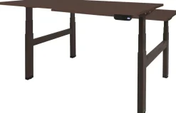 Schaffenburg Dextro Plus Duo Zit-sta-bureau Rechthoekig Eiken H-Frame 1.200 (B) x 800 (D) x 645 (H) mm Melamine