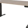 Schaffenburg Dextro Plus Zit-sta-bureau Rechthoekig Kersen T-Voet 1.800 (B) x 900 (D) x 645 (H) mm Melamine