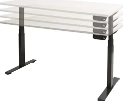 Schaffenburg Dextro Plus Zit-sta-bureau Rechthoekig T-Voet 1.800 (B) x 800 (D) x 645 (H) mm Melamine