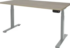 Schaffenburg Dextro Plus Zit-sta-bureau Eiken T-Voet 1.600 (B) x 800 (D) x 645 (H) mm Melamine
