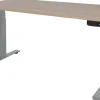 Schaffenburg Dextro Plus Zit-sta-bureau Rechthoekig Kersen T-Voet 1.800 (B) x 800 (D) x 645 (H) mm Melamine