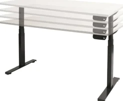 Schaffenburg Dextro Plus Zit-sta-bureau Rechthoekig Kersen T-Voet 1.800 (B) x 800 (D) x 645 (H) mm Melamine