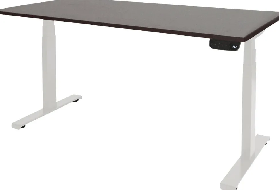 Schaffenburg Dextro Plus Zit-sta-bureau Rechthoekig Eiken T-Voet 1.200 (B) x 800 (D) x 645 (H) mm Melamine