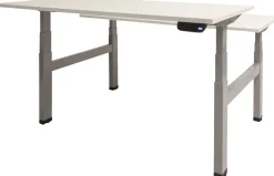 Schaffenburg Dextro Plus Duo Zit-sta-bureau Rechthoekig H-Frame 1.200 (B) x 800 (D) x 645 (H) mm Melamine