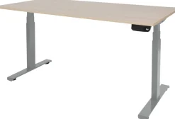 Schaffenburg Dextro Plus Zit-sta-bureau Rechthoekig Eiken T-Voet 1.800 (B) x 800 (D) x 645 (H) mm Melamine