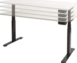 Schaffenburg Dextro Plus Zit-sta-bureau Rechthoekig Eiken T-Voet 1.600 (B) x 800 (D) x 645 (H) mm Melamine