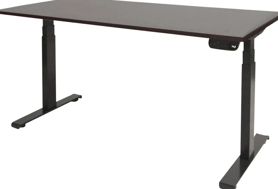 Schaffenburg Dextro Plus Zit-sta-bureau Rechthoekig Eiken T-Voet 1.200 (B) x 800 (D) x 645 (H) mm Melamine