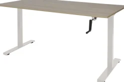 Schaffenburg Dextro Slinger Zit-sta-bureau Rechthoekig Eiken T-Voet 1.800 (B) x 800 (D) x 705 (H) mm Melamine