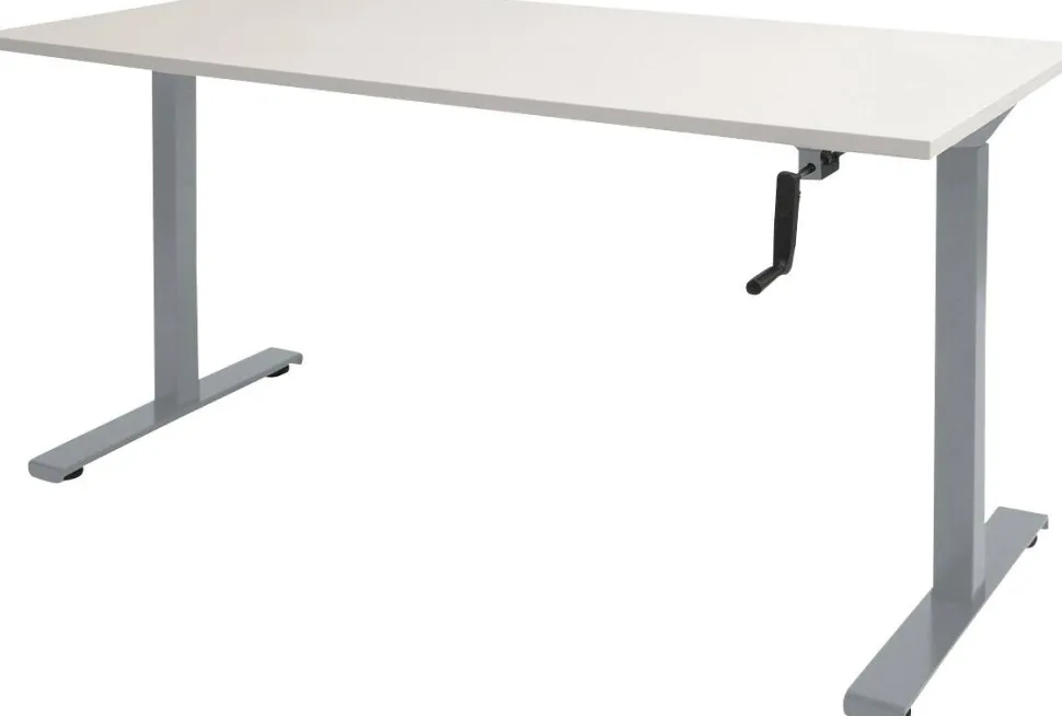 Schaffenburg Dextro Slinger Zit-sta-bureau Rechthoekig T-Voet 1.400 (B) x 800 (D) x 705 (H) mm Melamine