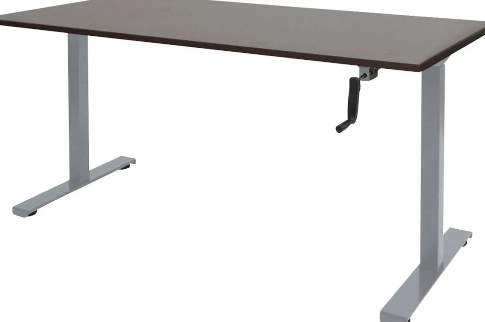 Schaffenburg Dextro Slinger Zit-sta-bureau Rechthoekig Eiken T-Voet 1.600 (B) x 800 (D) x 705 (H) mm Melamine
