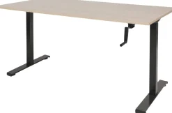 Schaffenburg Dextro Slinger Zit-sta-bureau Rechthoekig Eiken T-Voet 1.800 (B) x 800 (D) x 705 (H) mm Melamine