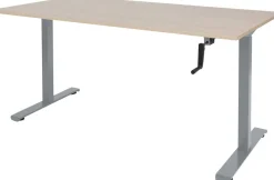 Schaffenburg Dextro Slinger Zit-sta-bureau Rechthoekig Eiken T-Voet 1.200 (B) x 800 (D) x 705 (H) mm Melamine