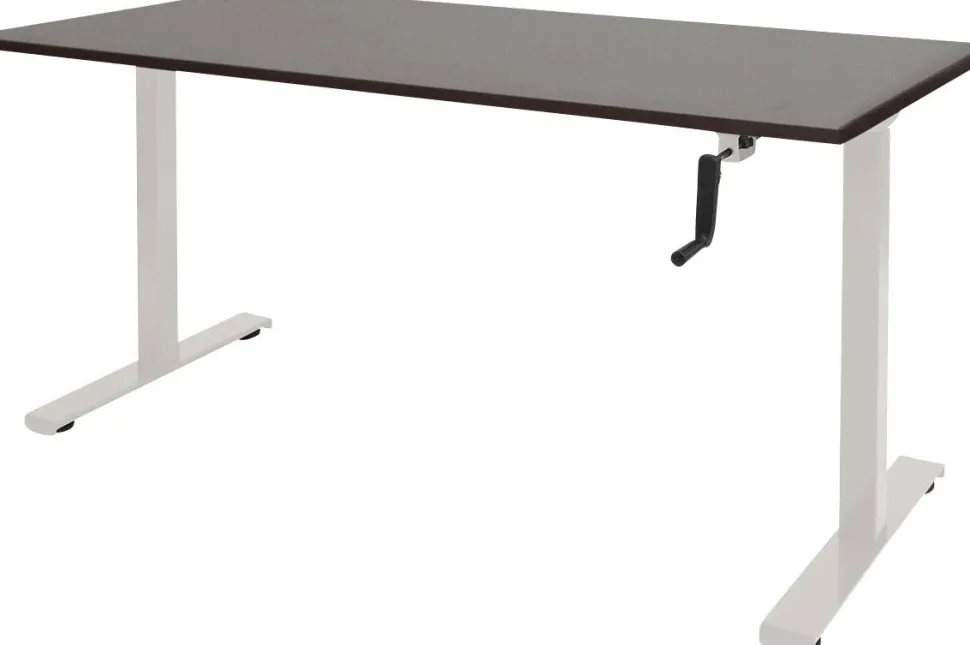 Schaffenburg Dextro Slinger Zit-sta-bureau Rechthoekig Eiken T-Voet 1.200 (B) x 800 (D) x 705 (H) mm Melamine