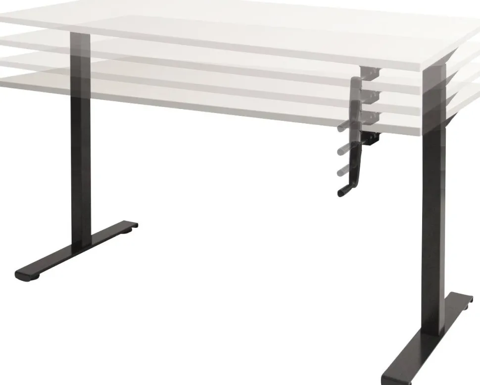 Schaffenburg Dextro Slinger Zit-sta-bureau Rechthoekig Kersen T-Voet 1.400 (B) x 800 (D) x 705 (H) mm Melamine