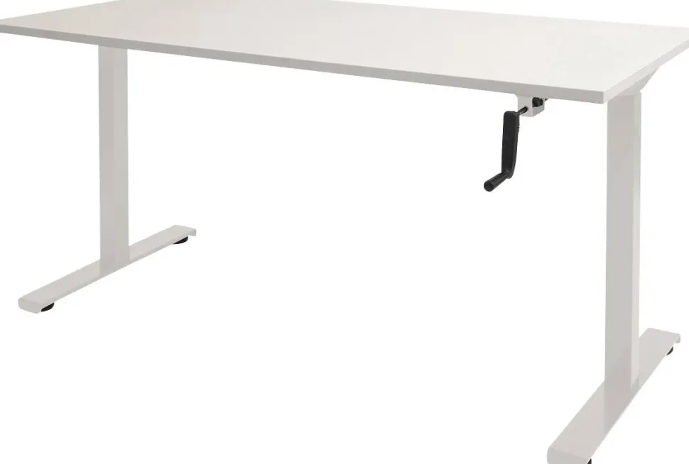 Schaffenburg Dextro Slinger Zit-sta-bureau Rechthoekig T-Voet 1.800 (B) x 900 (D) x 705 (H) mm Melamine