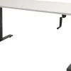 Schaffenburg Dextro Slinger Zit-sta-bureau Rechthoekig T-Voet 1.200 (B) x 800 (D) x 705 (H) mm Melamine