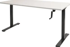 Schaffenburg Dextro Slinger Zit-sta-bureau Rechthoekig T-Voet 1.200 (B) x 800 (D) x 705 (H) mm Melamine