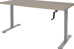 Schaffenburg Dextro Slinger Zit-sta-bureau Rechthoekig Eiken T-Voet 1.800 (B) x 800 (D) x 705 (H) mm Melamine