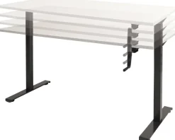 Schaffenburg Dextro Slinger Zit-sta-bureau Rechthoekig T-Voet 1.400 (B) x 800 (D) x 705 (H) mm Melamine