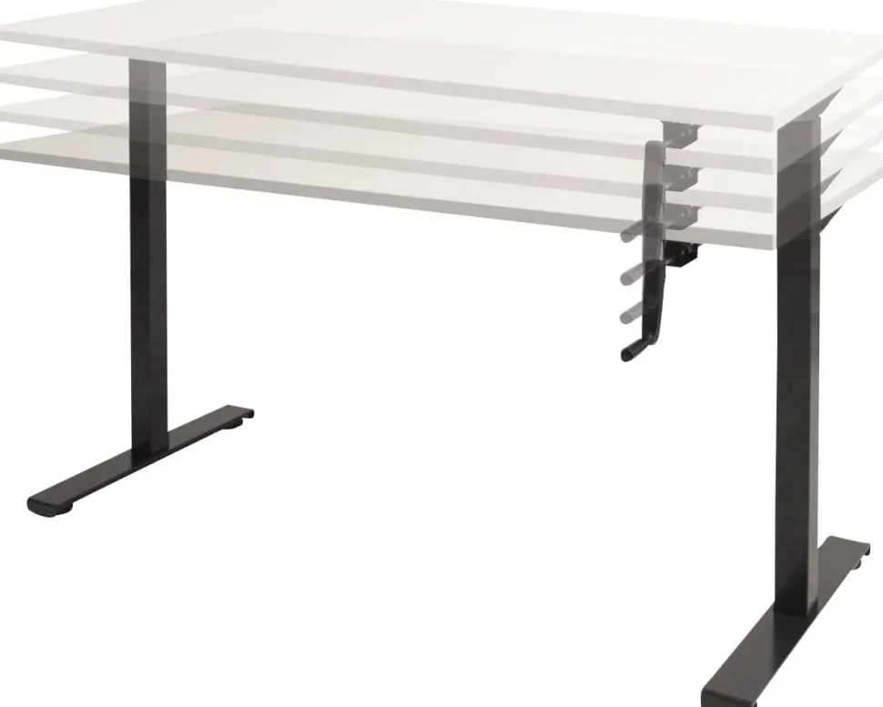 Schaffenburg Dextro Slinger Zit-sta-bureau Rechthoekig T-Voet 1.400 (B) x 800 (D) x 705 (H) mm Melamine