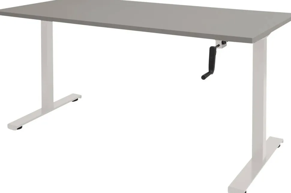Schaffenburg Dextro Slinger Zit-sta-bureau Rechthoekig T-Voet 1.400 (B) x 800 (D) x 705 (H) mm Melamine