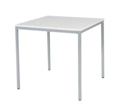 Schaffenburg Kantinetafel Domino Basic Wit, aluminium 800 x 800 x 740 mm
